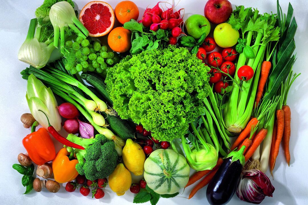 Légumes et fruits pour la puissance